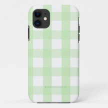 Estuche Mint Green Gingham para iPhone