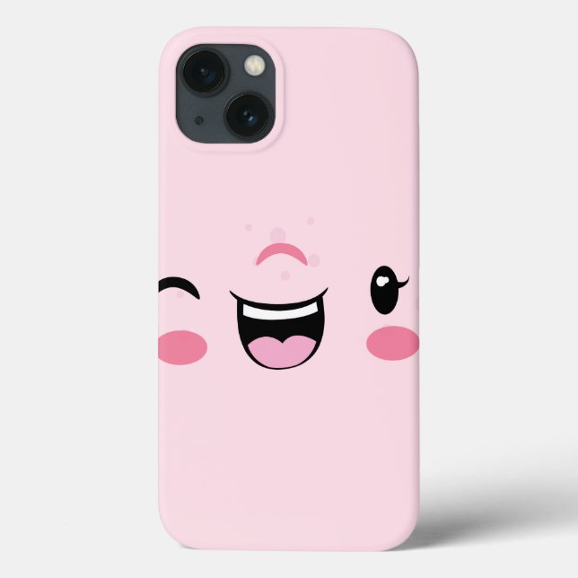 Funda De Case-Mate Para iPhone Estuche minúsculo para iPad Kawaii Face con guijar (Reverso)