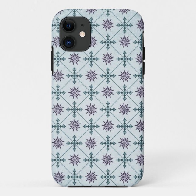 Funda De Case-Mate Para iPhone Estuche moderno para iPhone Blue Damask (Reverso)