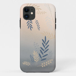 Funda Para iPhone 11 Estuche moderno para iPhone con flores azul marino
