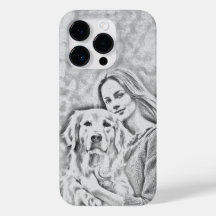Estuche moderno para iPhone Drawin Dog MOM Perro L