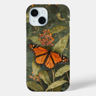 Funda Para iPhone 15 Estuche Monarch Butfly Phone