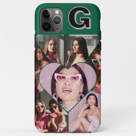 Funda Para iPhone 11 Pro Max Estuche monograma para iPhone Verde azulado de 6 C