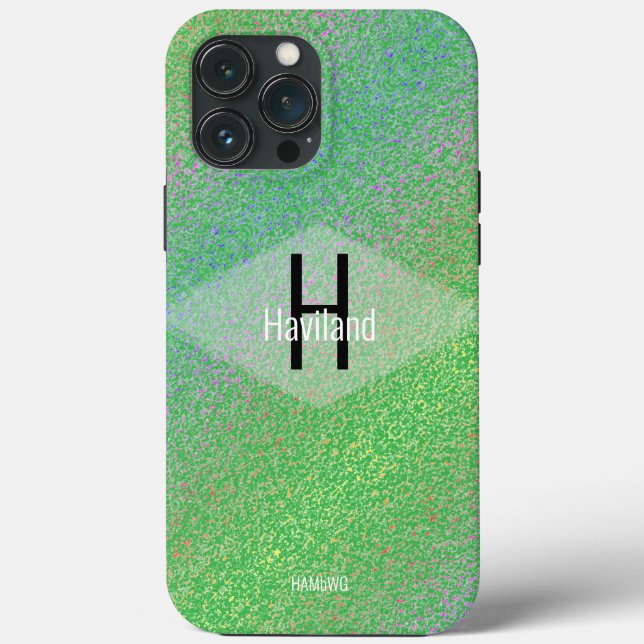 Funda De Case-Mate Para iPhone Estuche monograma verde con motorMate para iPhone  (Reverso )