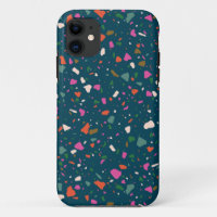 Estuche Moody Dark Verde azulada Terrazzo Phone