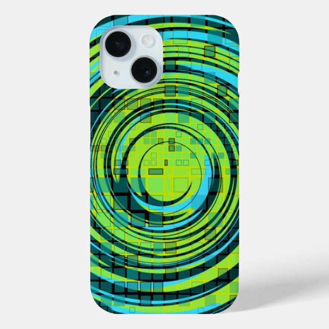 Funda De Case-Mate Para iPhone Estuche Mosaic Swirl Blue Green para iPhone (Reverso )