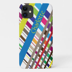 Funda Para iPhone 11 Estuche Multicolor Diagonal Lines iPhone / iPad