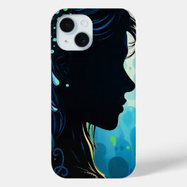 Funda Para iPhone 15 Estuche Mystical Bloom Silhouette Phone