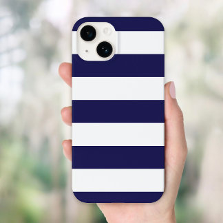 title_seo2 Estuche Navy Blue Wide Stripe para iPhone