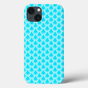 title_seo2 Estuche Neon Blue Fish Scale Pattern iPad Air