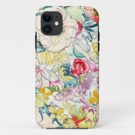 title_seo2 Estuche Neon Watercolor Flower para iPhone