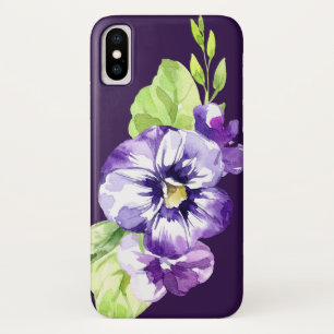Funda Para iPhone X Estuche Pansy Flowers para iPhone / iPad