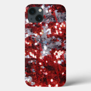 Funda Para iPhone 13 Estuche para iPad Bling de las Secuencias Roja y B