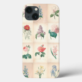 Funda Para iPhone 13 Estuche para iPad de Flores botánicas vintage