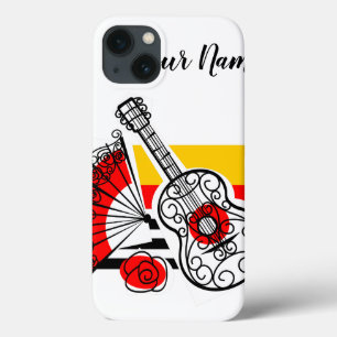 Funda Para iPhone 13 Estuche para iPad de texto clásico de banda de esp