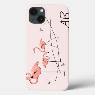 Funda Para iPhone 13 Estuche para iPad 'Monograma' del trío rosa Flamin