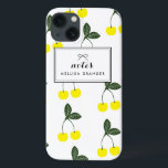 Funda Para iPhone 13 Estuche para iPad personalizado del patrón de cere<br><div class="desc">Luminoso y alegre, perfecto para el verano. estuche para iPad de personalizable con un patrón de cerezas amarillas. Los elementos coincidentes y otros colores están disponibles. Revista de personalizable con patrón de chevron gris y blanco con etiqueta de monograma rosa de color negro. Hay otros colores y otros motivos disponibles....</div>