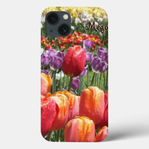 Funda Para iPhone 13 Estuche para iPad Tulip Garden Spring - Personaliz