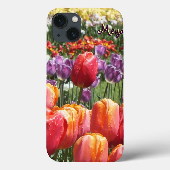 Funda De Case-Mate Para iPhone Estuche para iPad Tulip Garden Spring - Personaliz (Reverso)