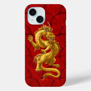 Funda Para iPhone 15 Estuche para iPhone 15 de Lucky Gold Dragon chino