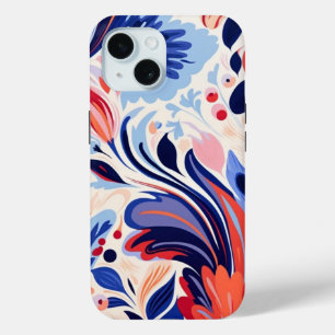 Funda Para iPhone 15 Estuche para iPhone 15 Phone con Abstract Floral D