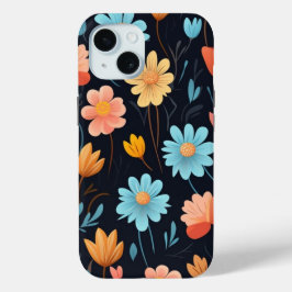 Funda Para iPhone 15 Estuche para iPhone 15 Phone con diseño floral de 