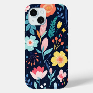 Funda Para iPhone 15 Estuche para iPhone 15 Phone con diseño floral de 