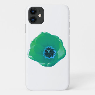 Funda Para iPhone 11 Estuche para iPhone 3 de tulipán verde y azul