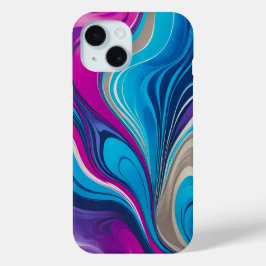 Funda Para iPhone 15 Estuche para iPhone Art con papel de color