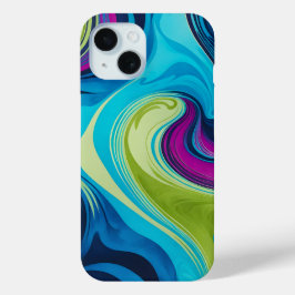 Funda Para iPhone 15 Estuche para iPhone Art con papel de color