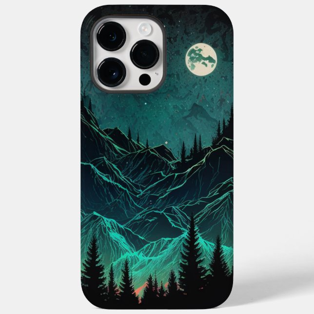Funda De Case-Mate Para iPhone Estuche para iPhone Aurora Borealis Mountains (Reverso )