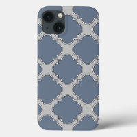 Estuche para iPhone azul-gris de quatrefoil Funda-