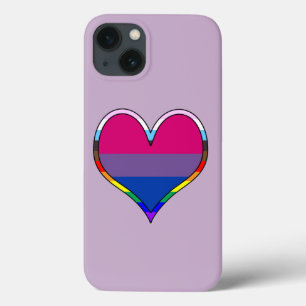 Funda Para iPhone 13 Estuche para iPhone Bi Pride Heart Funda-Mate