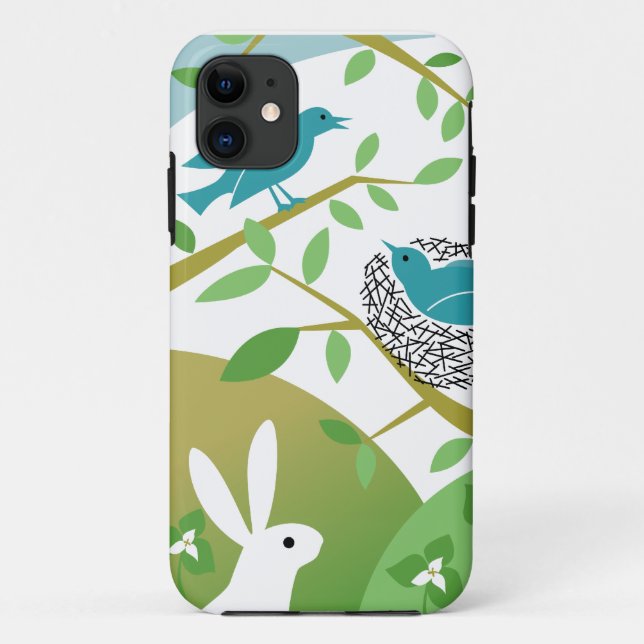 Funda De Case-Mate Para iPhone Estuche para iPhone Birds & Bunny Spring (Reverso)