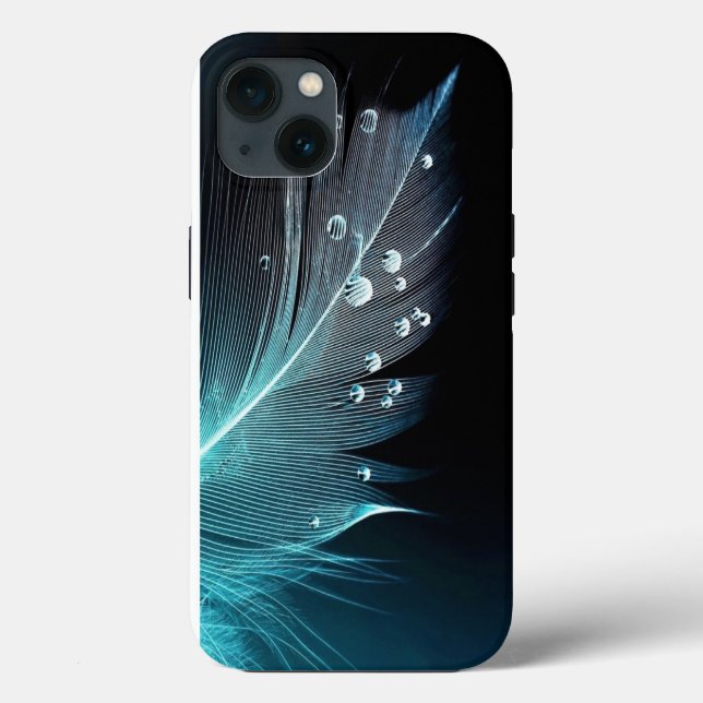 Funda De Case-Mate Para iPhone Estuche para iPhone Blue Feather Funda-Mate (Reverso )