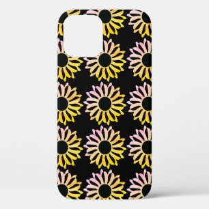12 Estuche para iPhone bonito Funda floral amarillo r