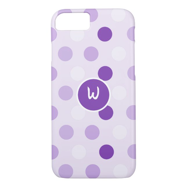 Funda De Case-Mate Para iPhone Estuche para iPhone bonito Lavender Polka puntos F (Reverso)