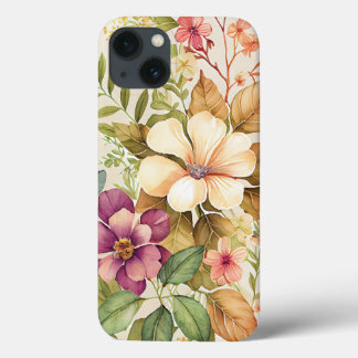 Funda Para iPhone 13 Estuche para iPhone Bright Floral Painting Funda-M