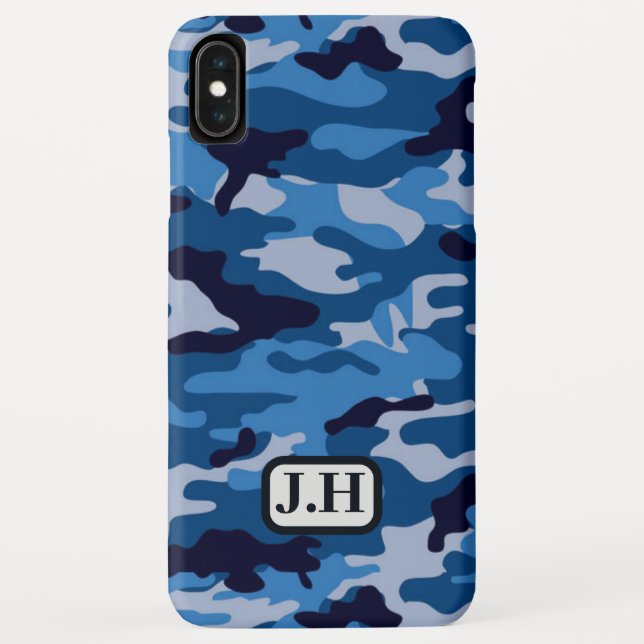 Funda De Case-Mate Para iPhone Estuche para iPhone - Camuflaje azul (Reverso)
