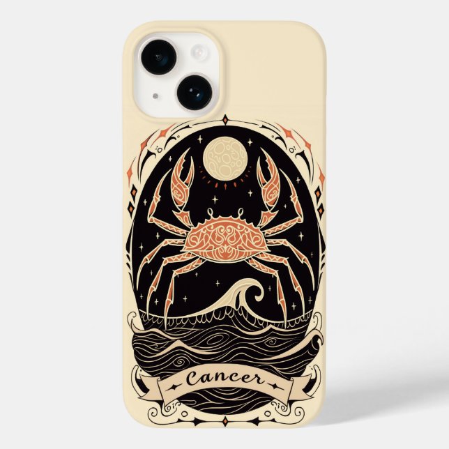 Funda De Case-Mate Para iPhone Estuche para iPhone Cáncer Arte Zodiaco Celestial (Reverso )