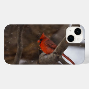 Funda Para iPhone 14 De Case-Mate Estuche para iPhone Cardinal de tormenta de nieve