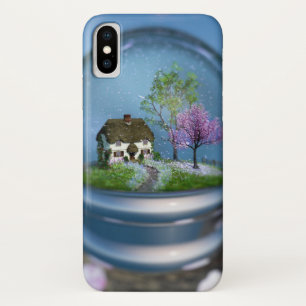 Funda Para iPhone X Estuche para iPhone Cherry Blossom Globe