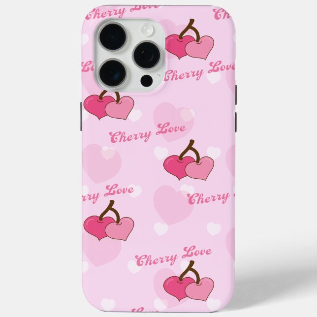 Funda De Case-Mate Para iPhone Estuche para iPhone Cherry Love (Reverso )