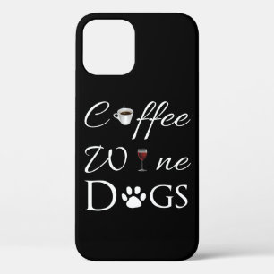 Funda Para iPhone 12 Estuche para iPhone Coffee Wine Dogs