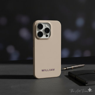Funda Para iPhone 15 Pro Estuche para iPhone color Beige personalizado con 