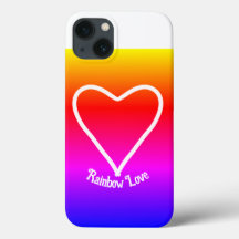 Estuche para iPhone con color de amor arcoiris