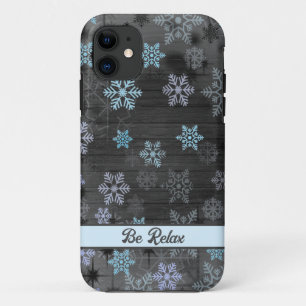 Funda Para iPhone 11 Estuche para iPhone con copas de nieve azul de Nav