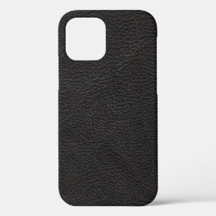 12 Estuche para iPhone con Funda de cuero negro textu