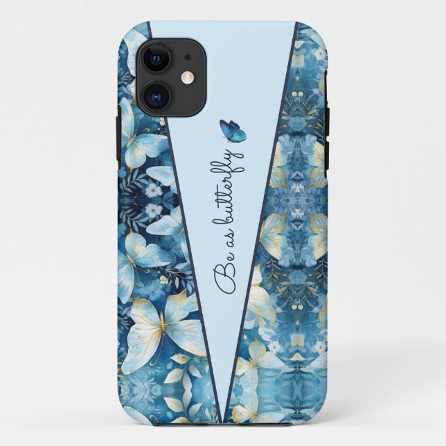 Funda De Case-Mate Para iPhone Estuche para iPhone con mariposa azul (Reverso)