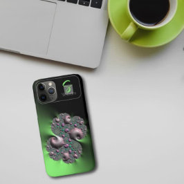Funda Para iPhone 11 Pro Estuche para iPhone con monograma de líquido verde